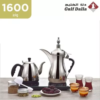 دلة قهوة وشاي كهربائية 1600 واط سعة 1 لتر من Gulf Dalla