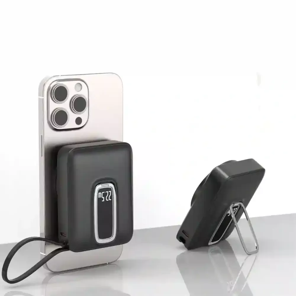 باور بانك مغناطيسي لاسلكي بسعة 10000mAh شحن سريع 22.5W مع شاشة رقمية من ASPOR A313