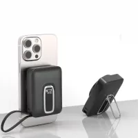 باور بانك مغناطيسي لاسلكي بسعة 10000mAh شحن سريع 22.5W مع شاشة رقمية من ASPOR A313