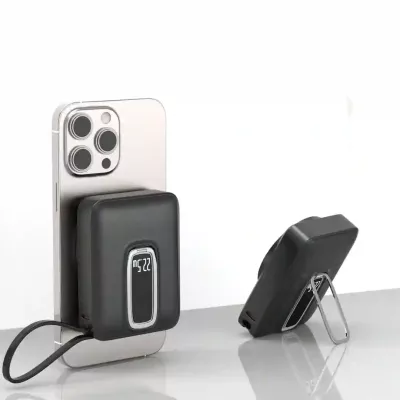 باور بانك مغناطيسي لاسلكي بسعة 10000mAh شحن سريع 22.5W مع شاشة رقمية من ASPOR A313