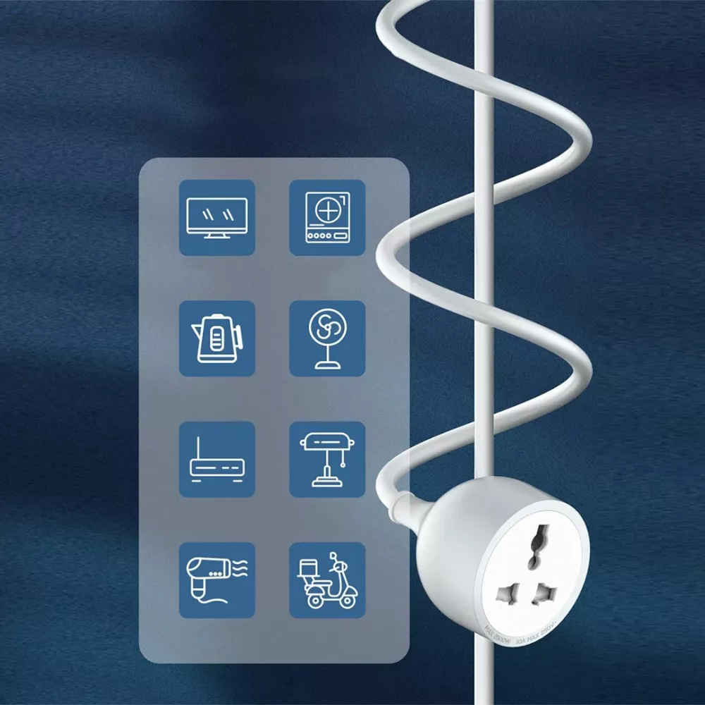 كابل تمديد طاقة 5 متر 2500 واط من LDNIO موديل SC1017