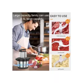 مفرمة لحوم وخضروات ستانلس ستيل قوة 3500 واط، سعة 8 لتر