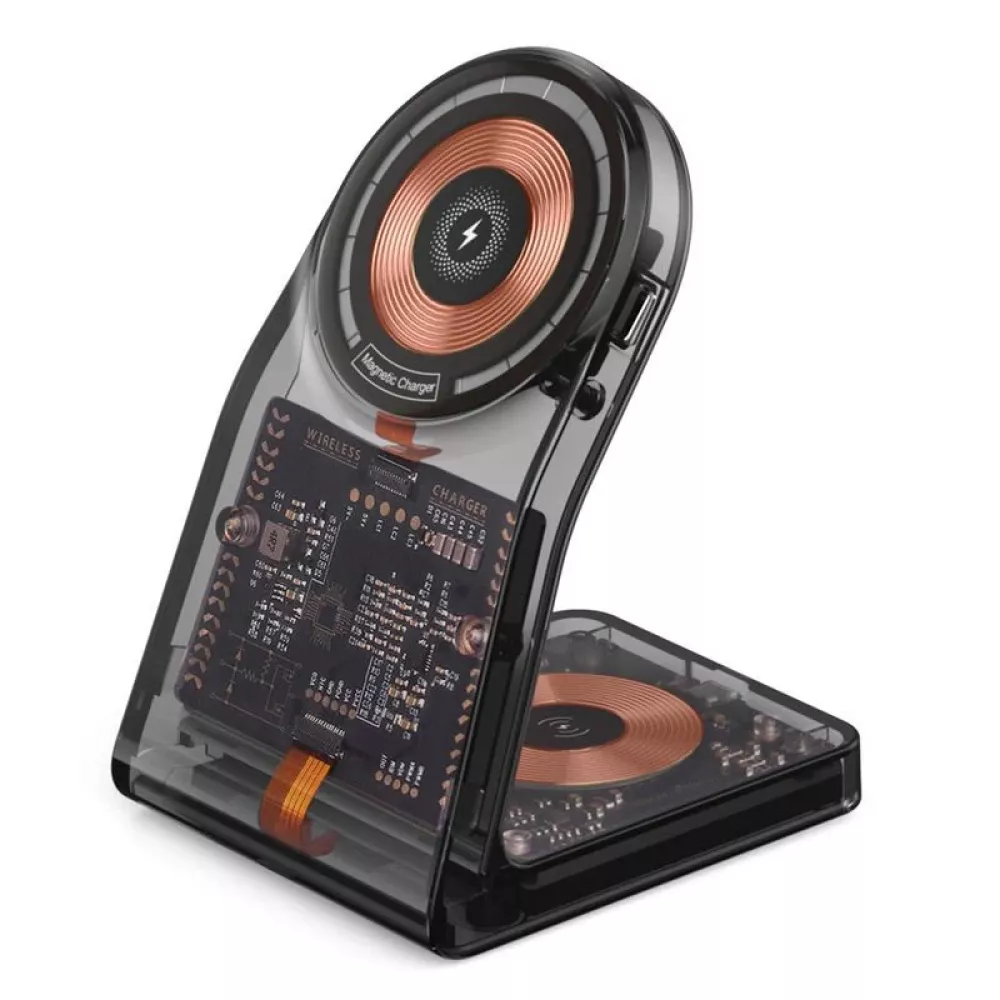 حامل شاحن لاسلكي مغناطيسي 3 في 1