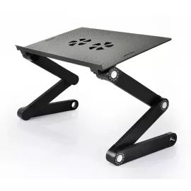 طاولة لابتوب قابلة للطي مع مروحتين USB للتبريد
