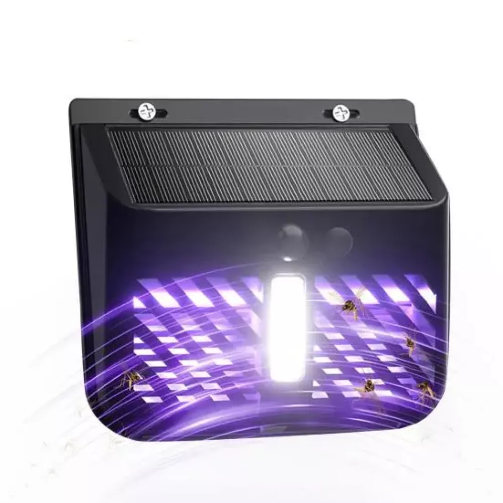 صاعق ناموس 2 في 1 مصباح كشاف يعمل بالطاقة الشمسية مع جهاز قتل الحشرات المدمج