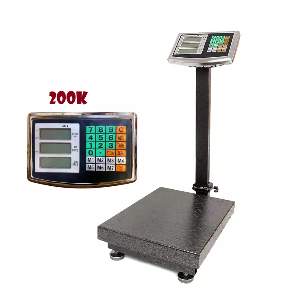 ميزان رقمي الكتروني للأرضية 200 كجم قابل للطي بشاشة LCD عالية الوضوح