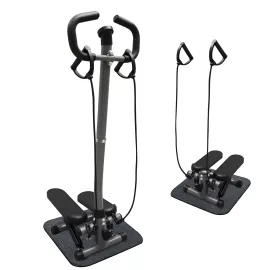 جهاز تمارين صعود الدرج مع أحزمة مقاومة ومقبض شاشة LCD يتحمل حتى 150 كجم