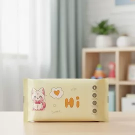 مجموعة مناديل مبللة لطيفة وخالية من العطور – 8 رزم (64 منديل)