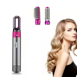 مصفف شعر 5 في 1 متعدد الوظائف تمليس تجعيد تجفيف وتدليك