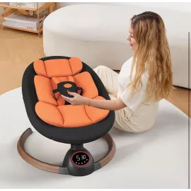 كرسي هزاز وأرجوحة أطفال كهربائية مع بلوتوث وألحان مدمجة