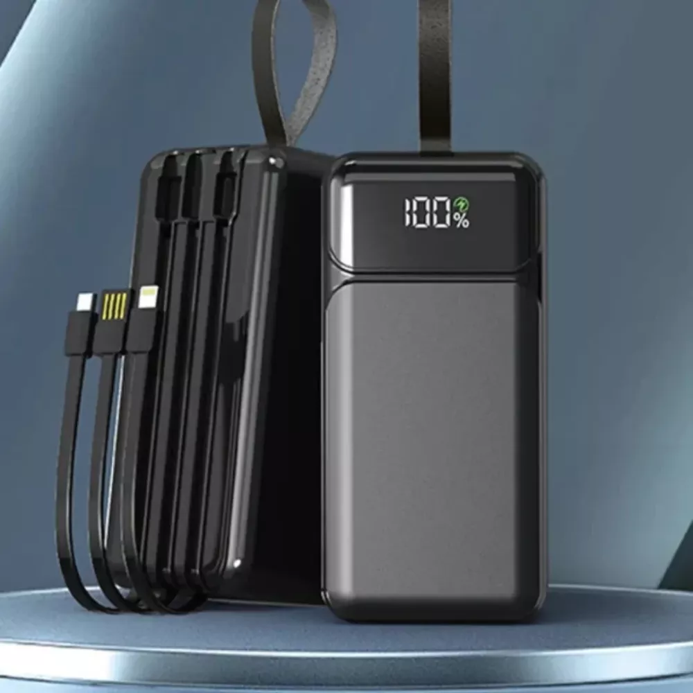 باور بانك 50000 مللي أمبير ASPOR A319 – شحن سريع 22.5 واط + 3 كابلات مدمجة + شاشة LED