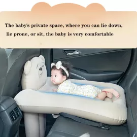 سرير سيارة هوائي للأطفال على شكل دب نوم مريح وأمان أثناء التنقل