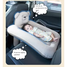 سرير سيارة هوائي للأطفال على شكل دب نوم مريح وأمان أثناء التنقل