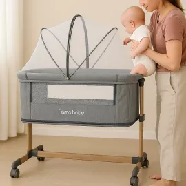 سرير بيبي 3 في 1 للسفر مع ناموسية راحة وأمان لطفلك من أول يوم