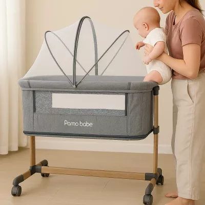 سرير بيبي 3 في 1 للسفر مع ناموسية راحة وأمان لطفلك من أول يوم