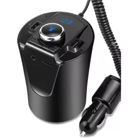 جهاز إرسال FM بلوتوث للسيارة مع شاحن USB مزدوج