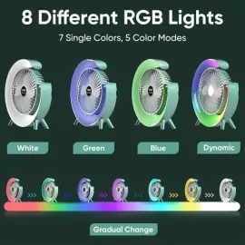 مبرد هواء محمول Arctic Air Ice Jet – 3 سرعات مع إضاءة LED وخزان مياه